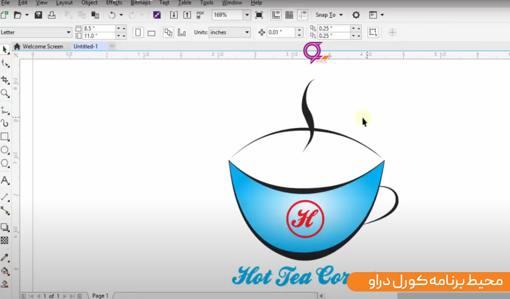 محیط برنامه کورل دراو